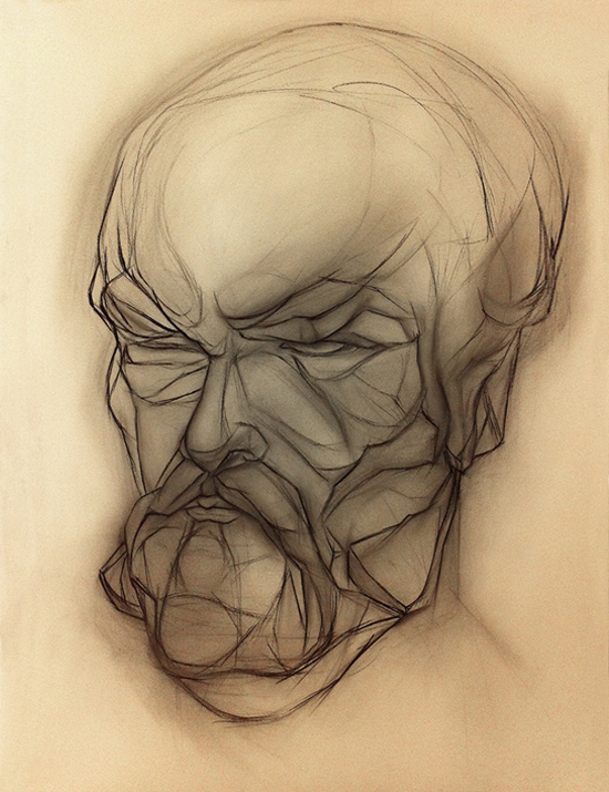 Portrait of Verlaine | Charcoal on paper | Dimensions 75 x 105